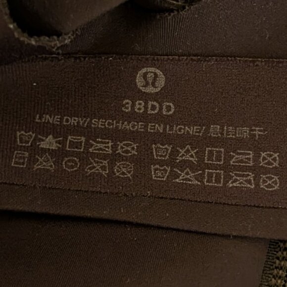 Lululemon Enlite Zip Front High Impact Sports Bra, Black, 38DD - Picture 6 of 7